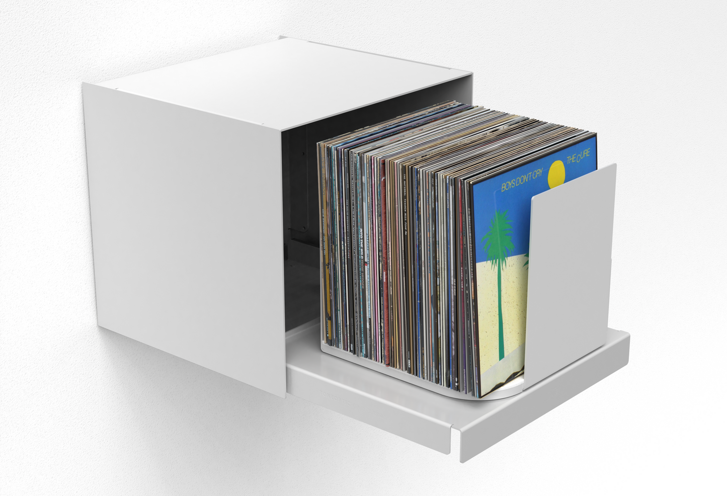 rpm Classic Gray – rotating vinyl record storage display