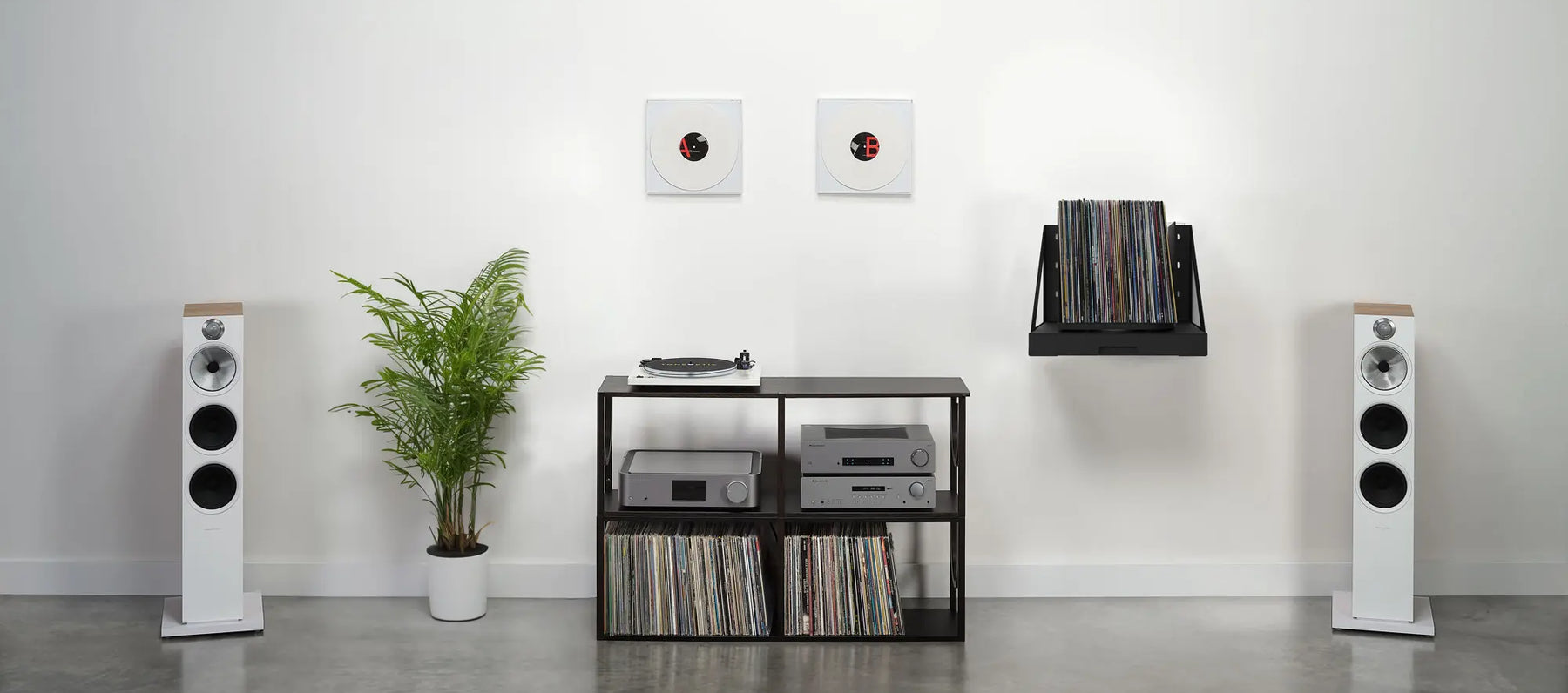 Keep Them Spinning • Vinyl Record Cabinet - Storage 60 LPs Vinyls